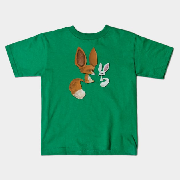 foxy Kids T-Shirt by bobgoodallart